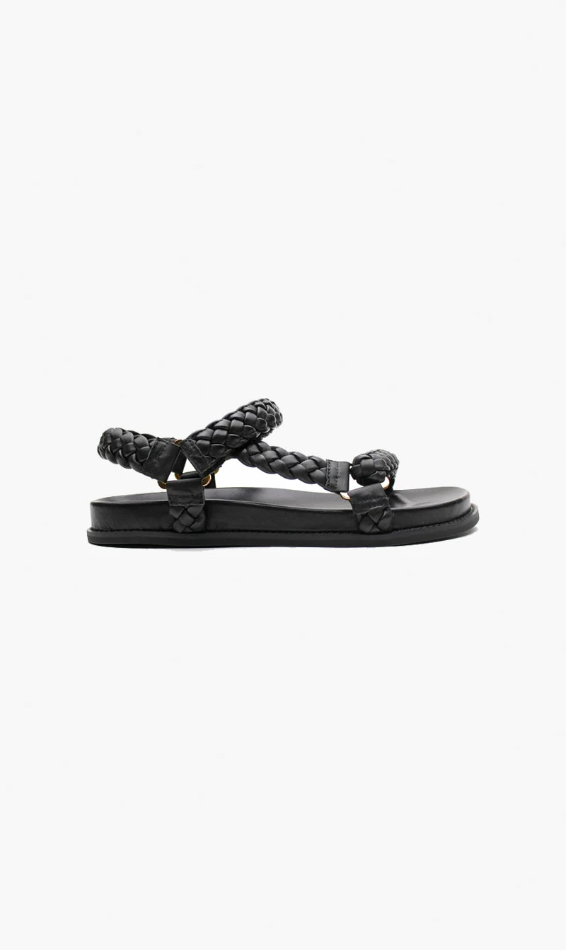La Tribe | Elke Braided Sandal - Black