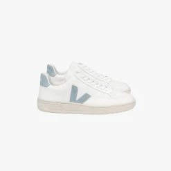 Veja | V-12 Leather - Extra White Steel