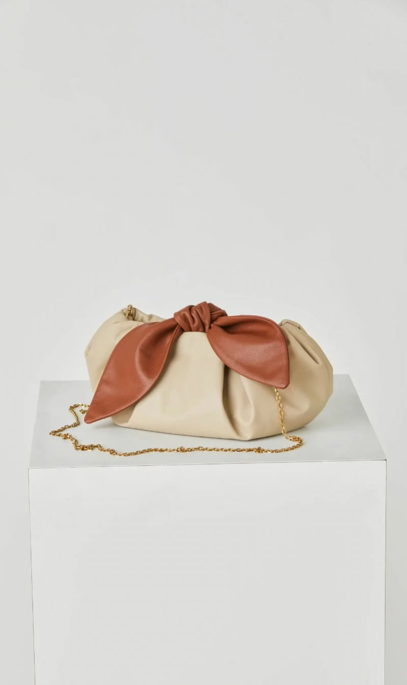 Rory William Docherty | Daily Bow Bag - Taupe/Cinnamon