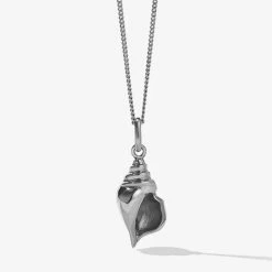 Meadowlark | Conch Charm Necklace - Silver