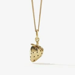 Meadowlark | Strawberry Charm Necklace - Gold
