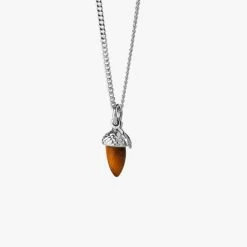 Karen Walker | Acorn And Leaf Pendant - Wood