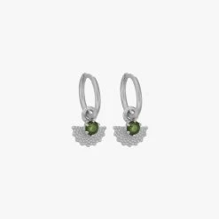 Zoe & Morgan | Eos Earrings - Sterling Silver With Chrome Diopside