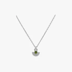 Zoe & Morgan | Eos Necklace - Sterling Silver With Chrome Diopside