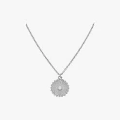 Zoe & Morgan | Helios Necklace - Sterling Silver With White Zircon