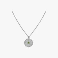 Zoe & Morgan | Helios Necklace - Sterling Silver With Chrome Diopside