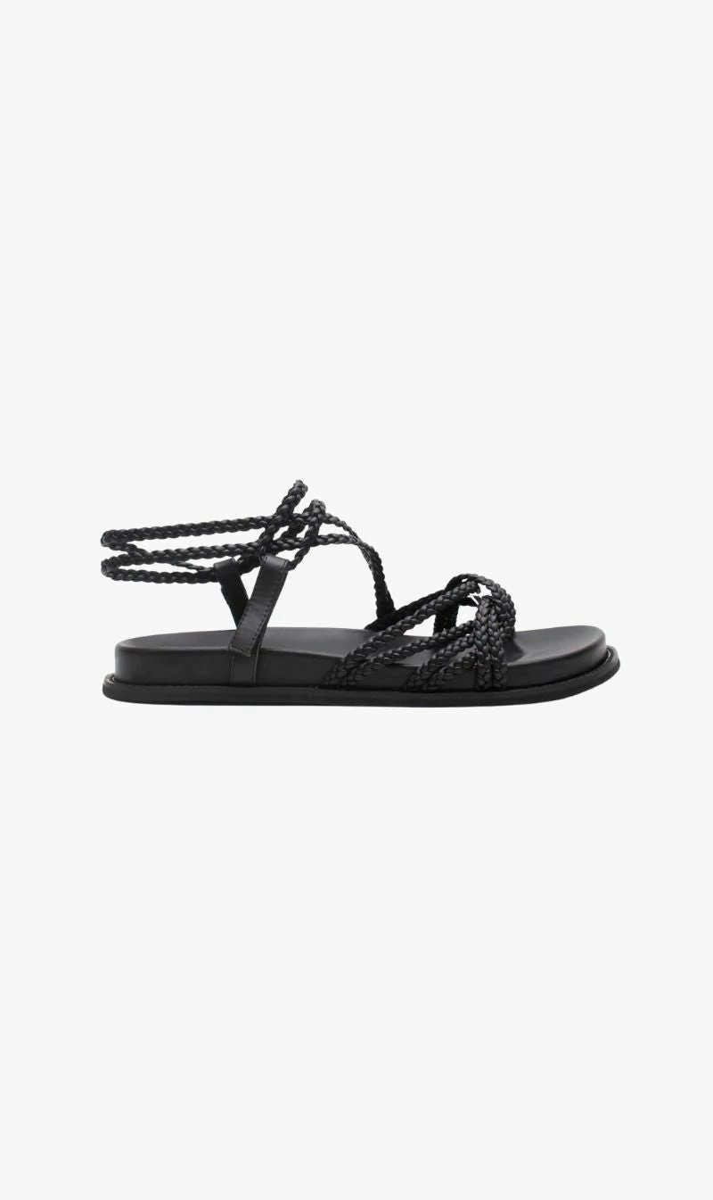 La Tribe | Plaited Sandal - Black