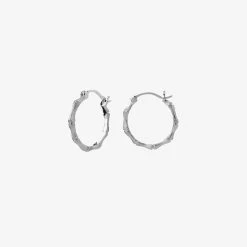 Karen Walker Jewellery | Bamboo Hoops - Silver
