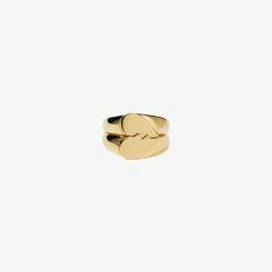 Meadowlark | Broken Heart Rings - Gold Plated