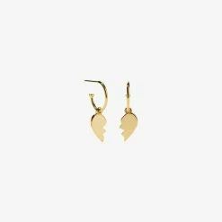 Meadowlark | Broken Heart Signature Hoops - 9ct Yellow Gold