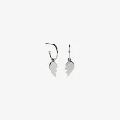 Meadowlark | Broken Heart Signature Hoops - Silver