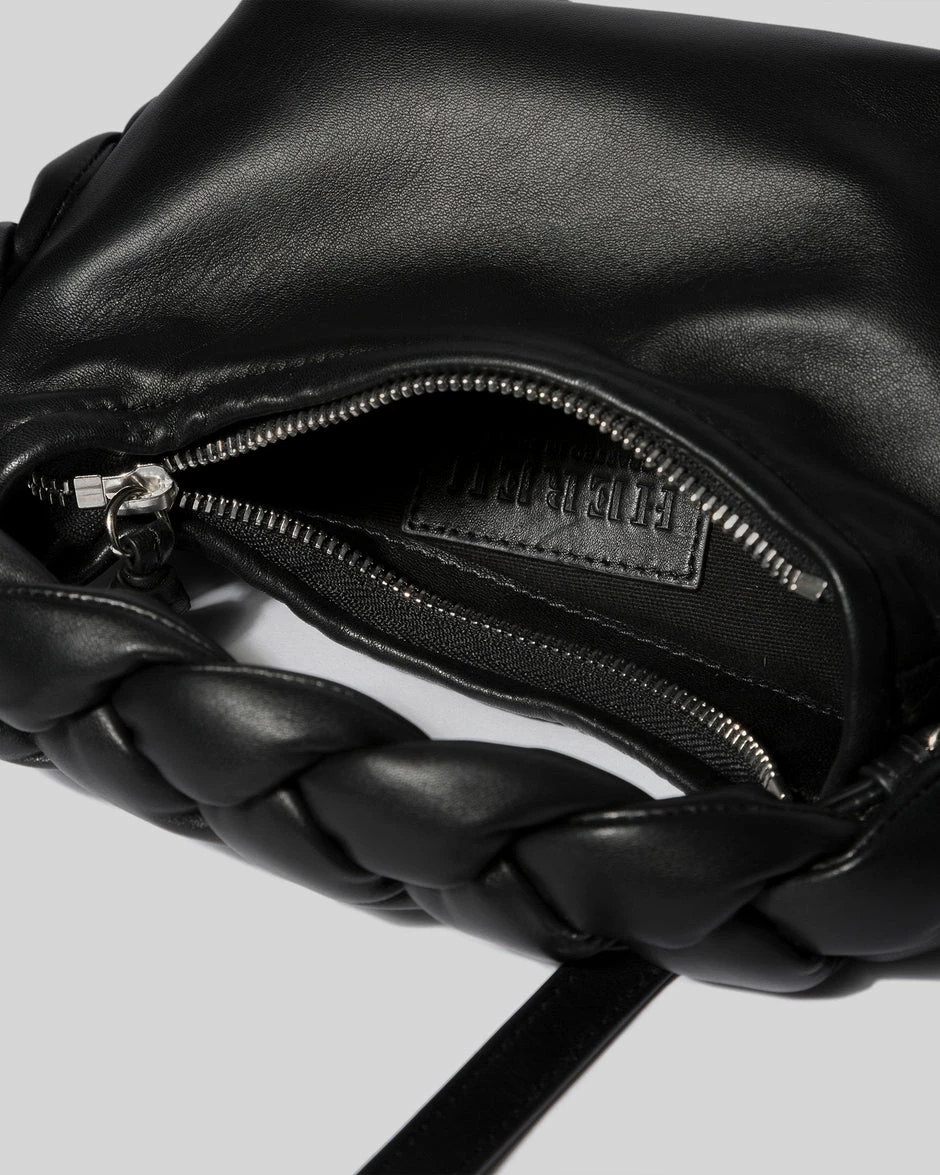 Hereu | Espiga Mini Plaited Crossbody Bag - Black - Image 4