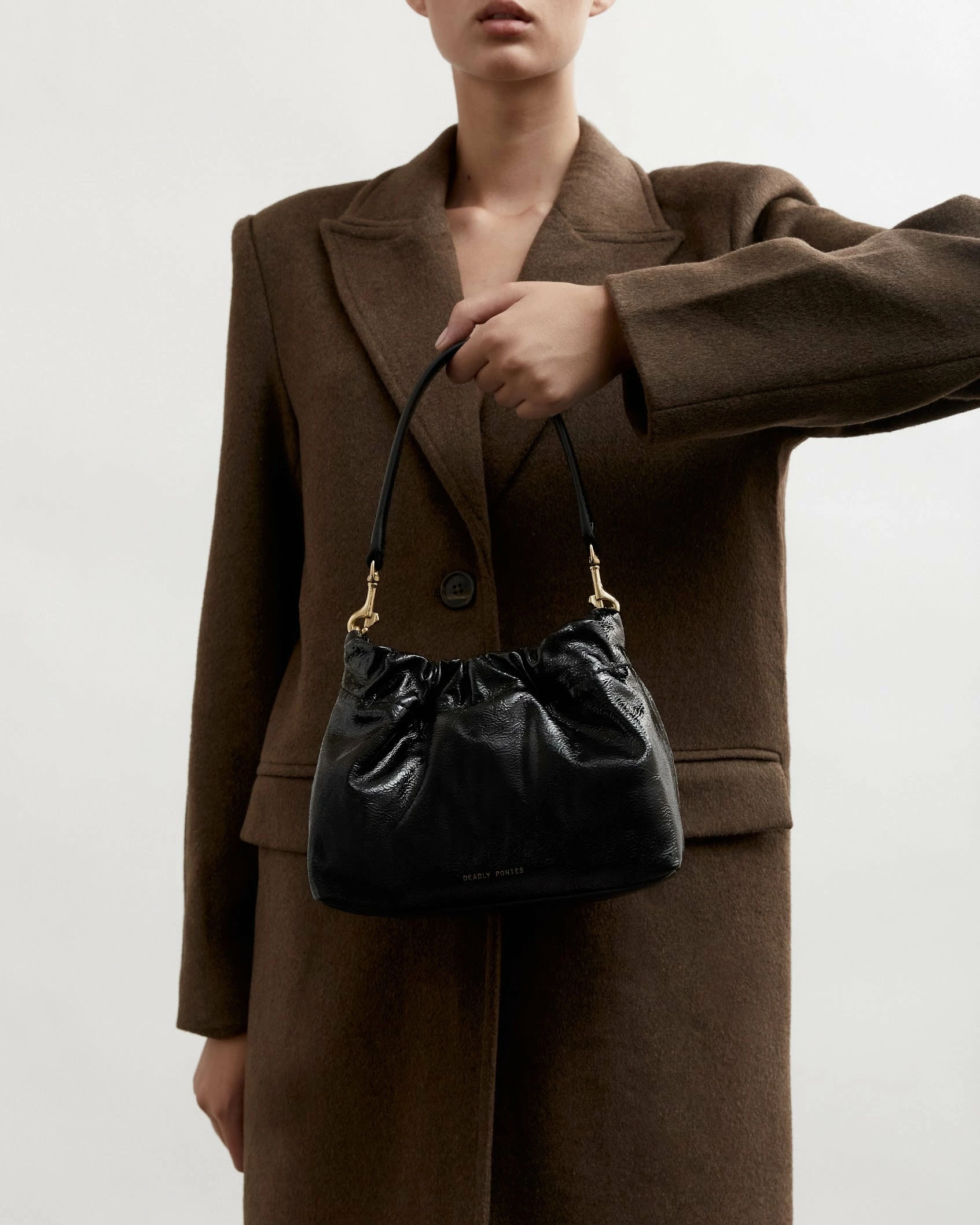 Deadly Ponies | Mr Cinch Mini Patent - Black - Image 2