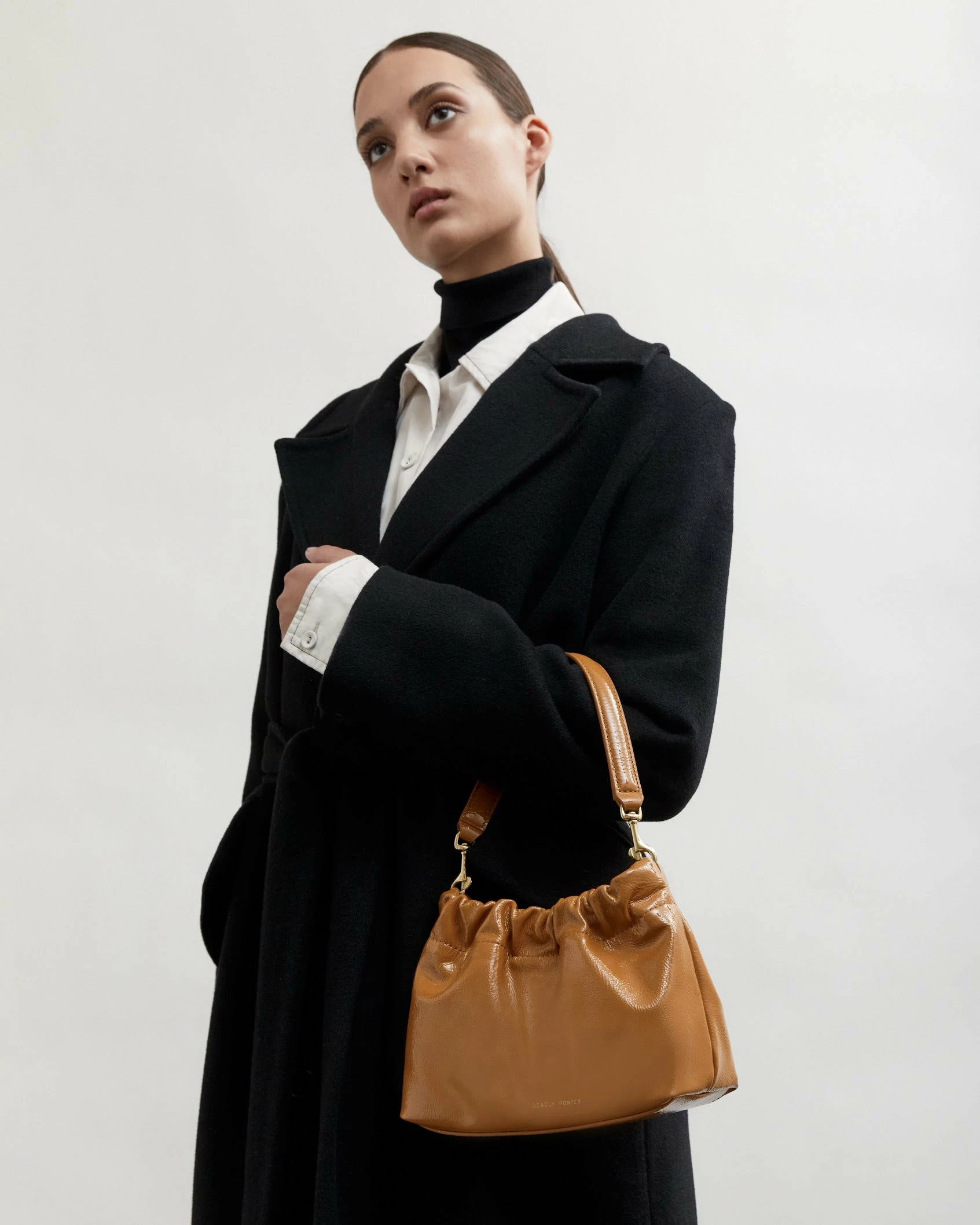 Deadly Ponies | Mr Cinch Mini Patent - Caramel - Image 2