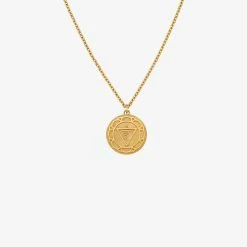 Zoe & Morgan | Communication Vishuddha Necklace - 22K Gold Plated