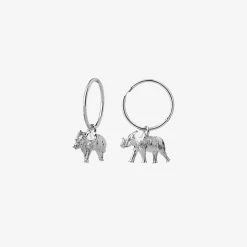 Karen Walker Jewellery | Elephant Sleepers - Silver