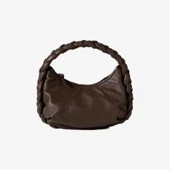 Hereu | Espiga Plaited Shoulder Bag - Dark Brown