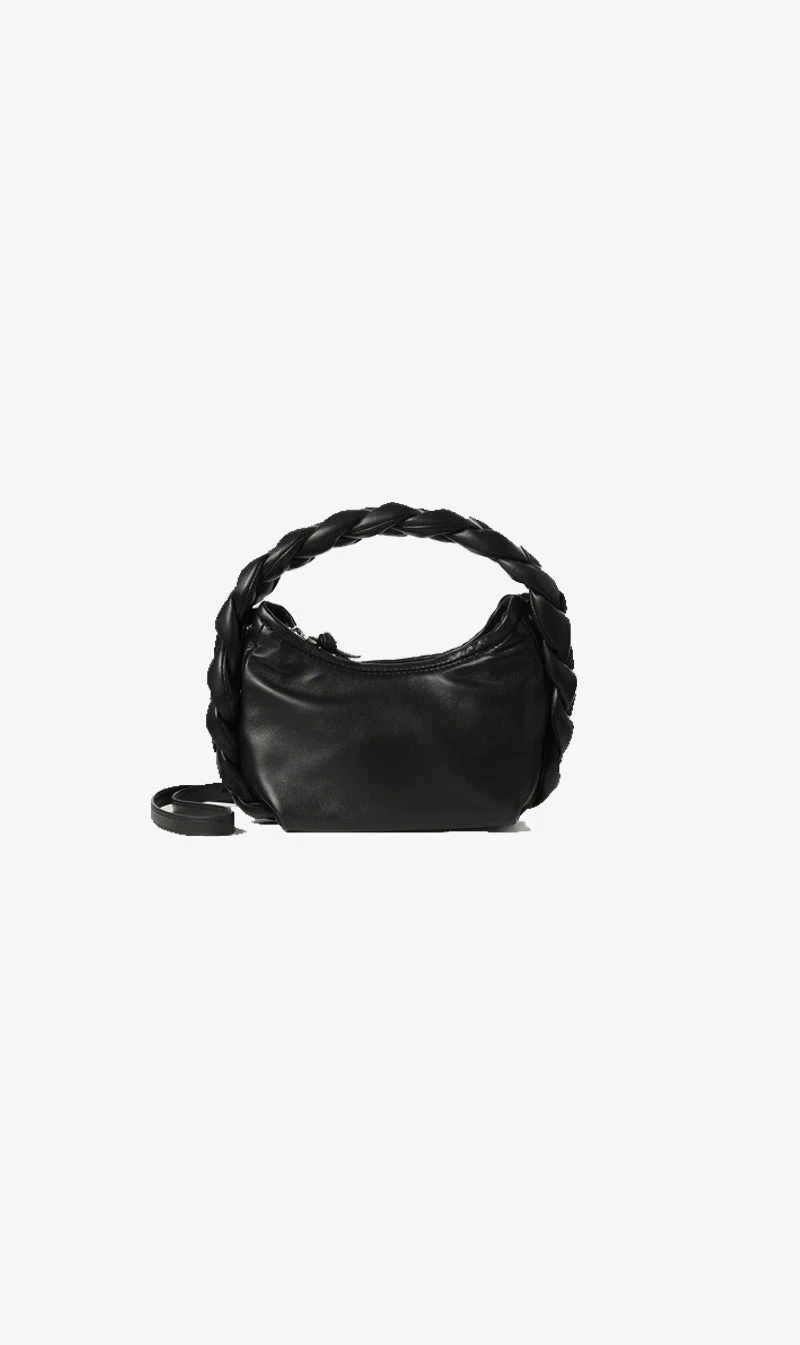 Hereu | Espiga Mini Plaited Crossbody Bag - Black