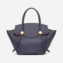 Proenza Schouler | Grainy Leather Pipe Bag - Navy / Red