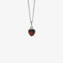 Meadowlark | Heart Jewel Necklace - Silver