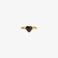 Meadowlark | Heart Jewel Ring - Thai Garnet 9ct Yellow Gold
