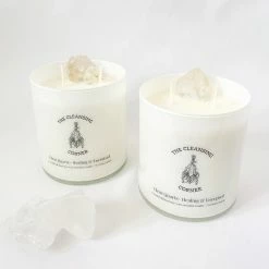 The Cleansing Corner | Clear Quartz Candle - Coconut & Lime