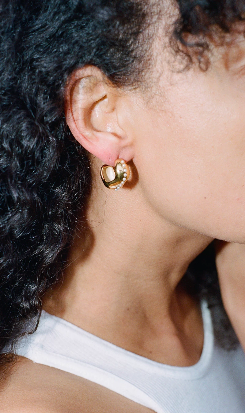 Jasmin Sparrow | Seme Large Hoops - Gold - Image 2