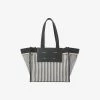 Proenza Schouler | Large Morris Two Tone Stripe Tote - Dark Navy/Vanilla Stripe
