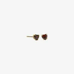 Meadowlark | Micro Heart Jewel Studs - 9ct Yellow Gold