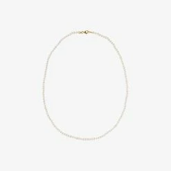 Meadowlark | Micro Pearl Necklace 36cm - 9ct Yellow Gold