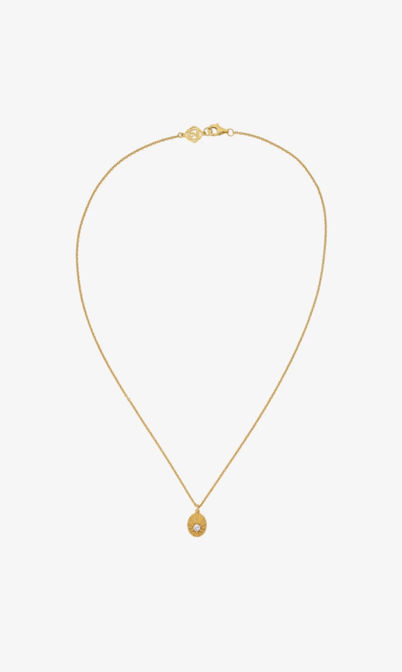 Zoe & Morgan | Kina Necklace - Gold/White Zircon