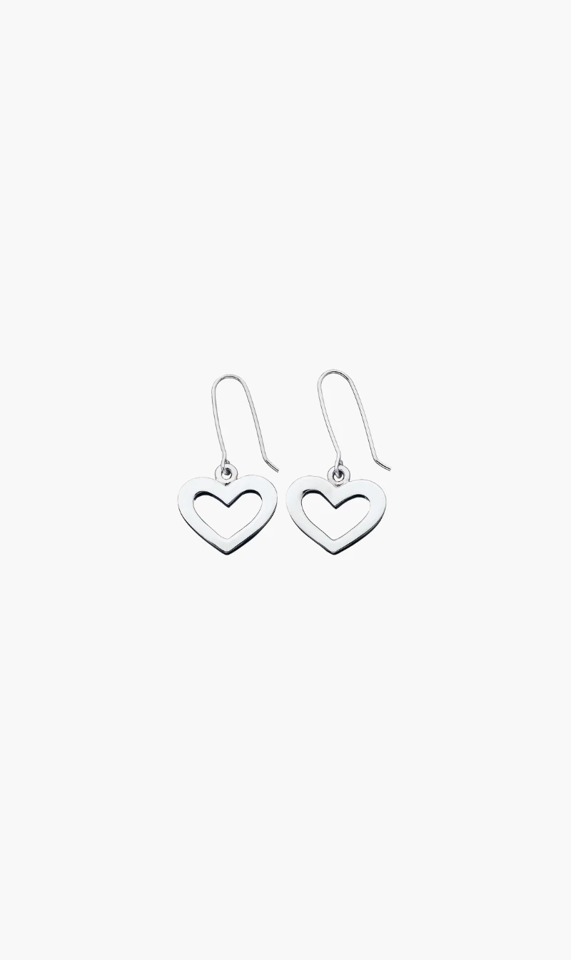 Karen Walker | Heart Earrings - Silver
