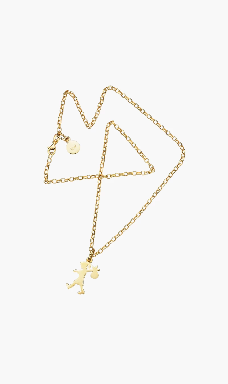Karen Walker Jewellery | Runaway Girl Pendant 45cm - 9ct Gold