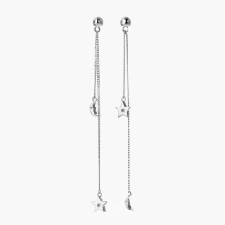 Karen Walker Jewellery | Moon & Star Pendulum - Silver
