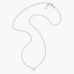Karen Walker Jewellery | Mini Bow Necklace 45cm - Silver