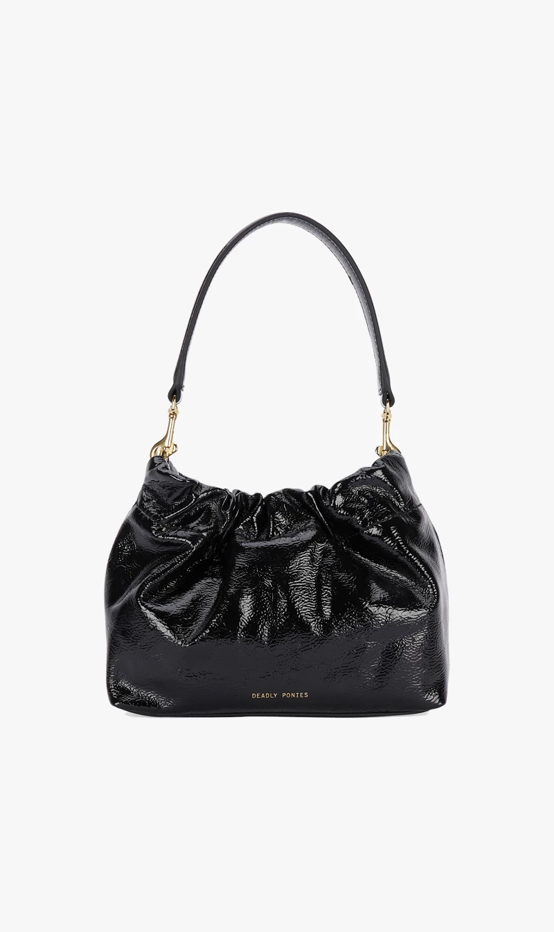 Deadly Ponies | Mr Cinch Mini Patent - Black