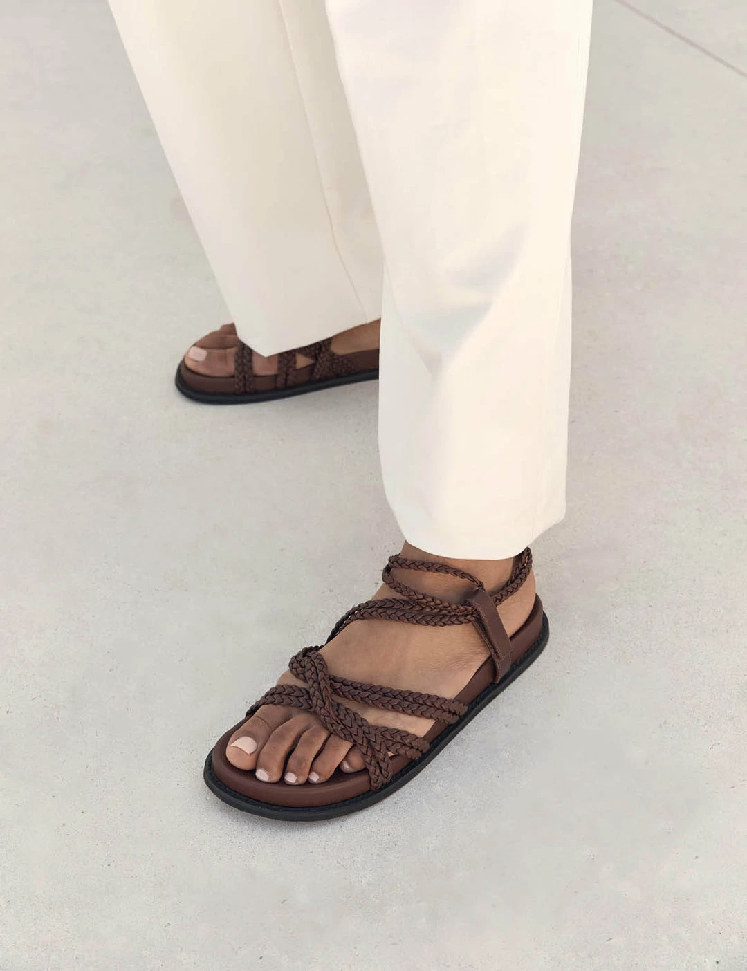 La Tribe | Plaited Sandal - Chocolate - Image 2