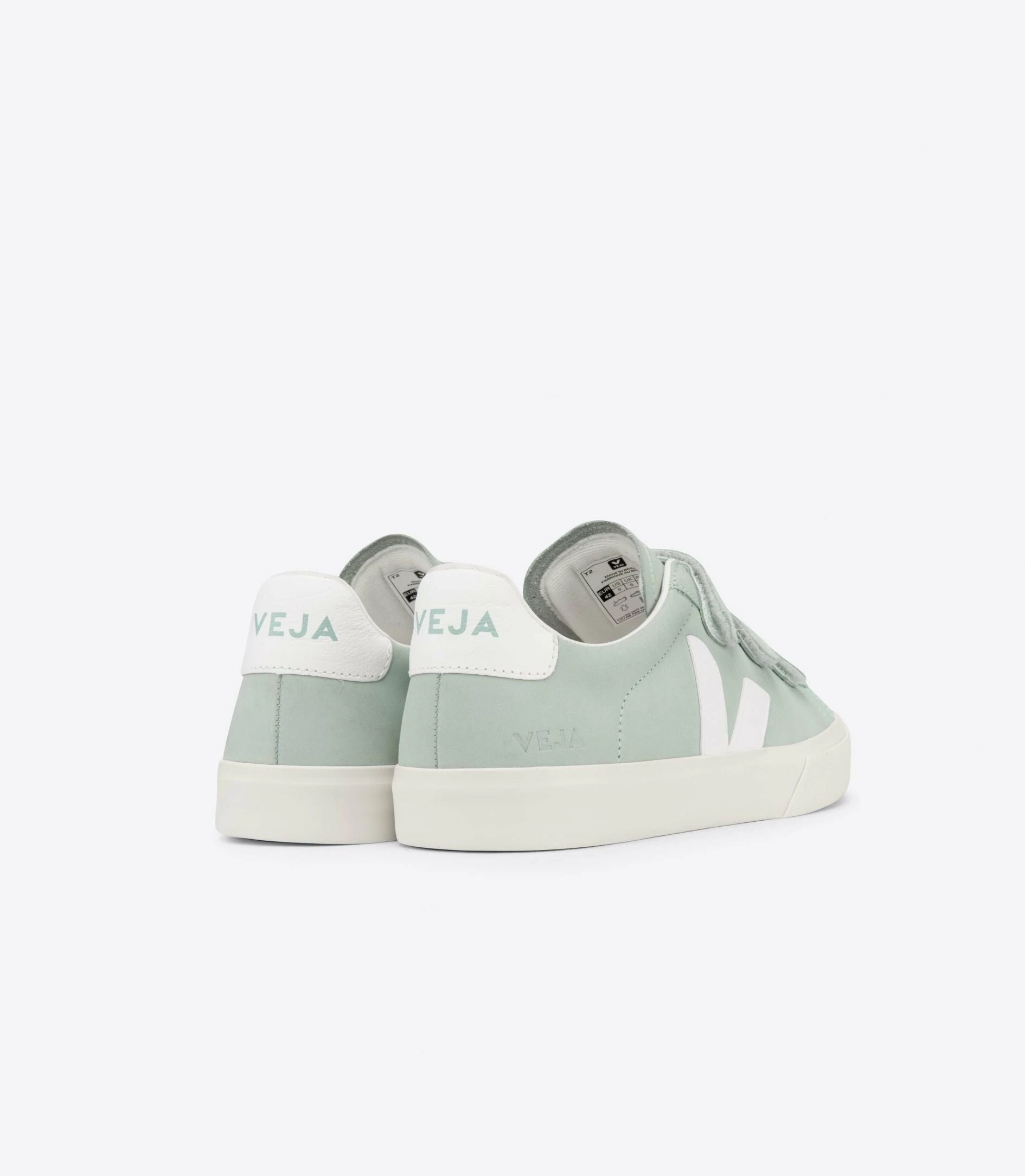 Veja | Recife Logo Nubuck - Matcha / White - Image 4