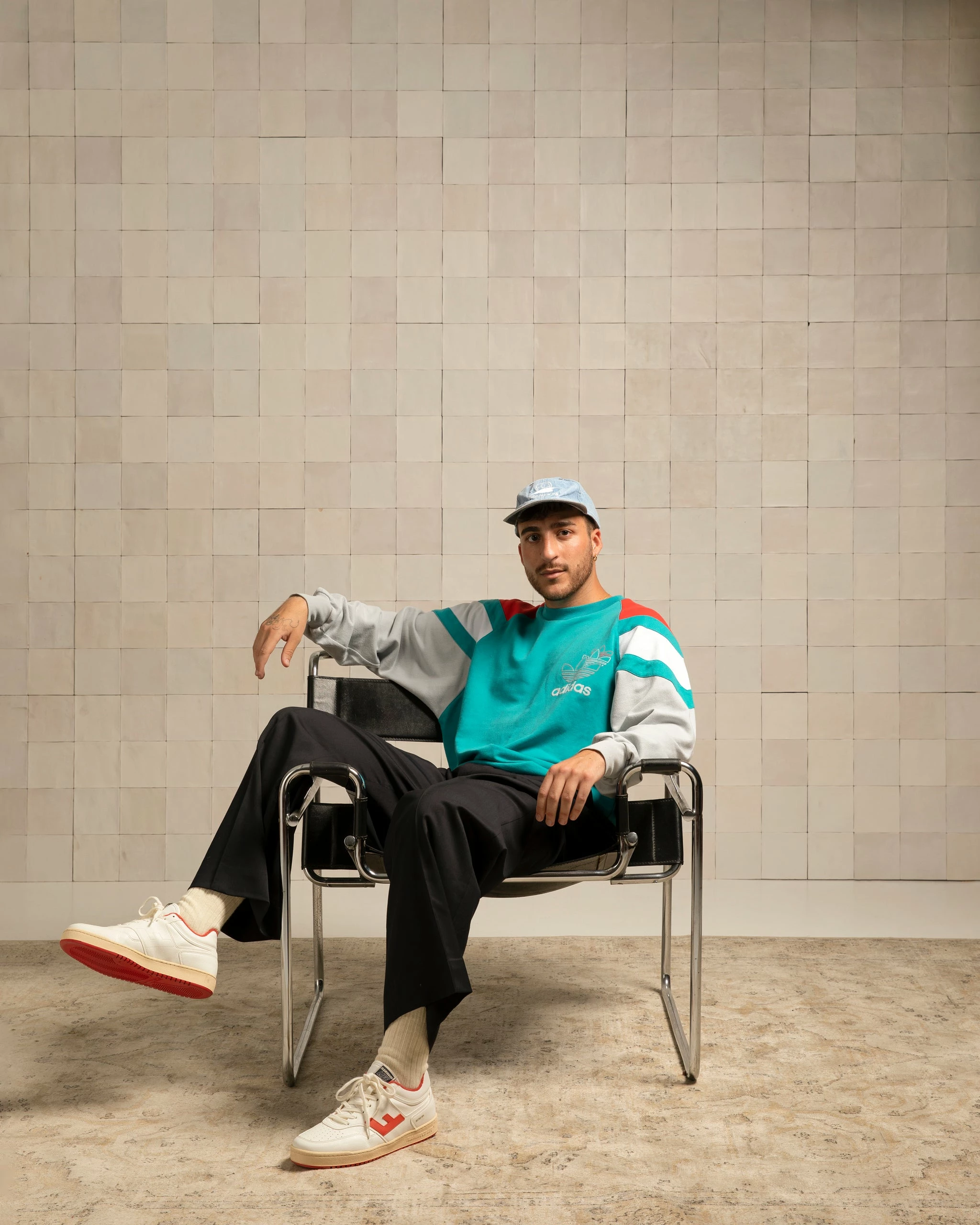 Flamingos Life | Retro 90s Sneaker - Vanilla / Tomato - Image 3