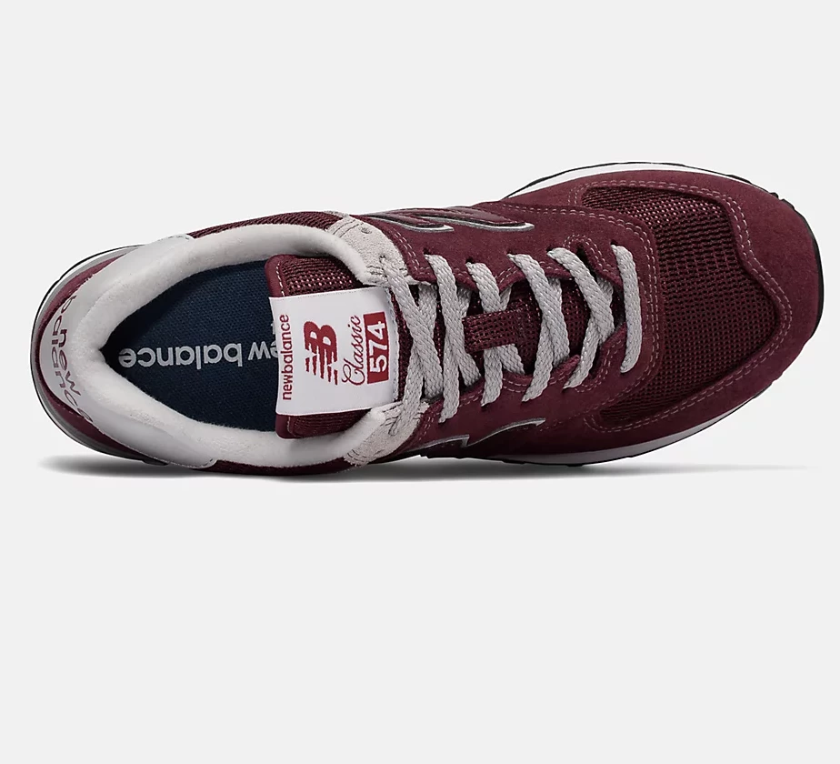 New Balance | 574 - Burgundy With White - Image 2