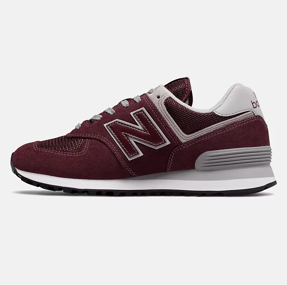 New Balance | 574 - Burgundy With White - Image 3