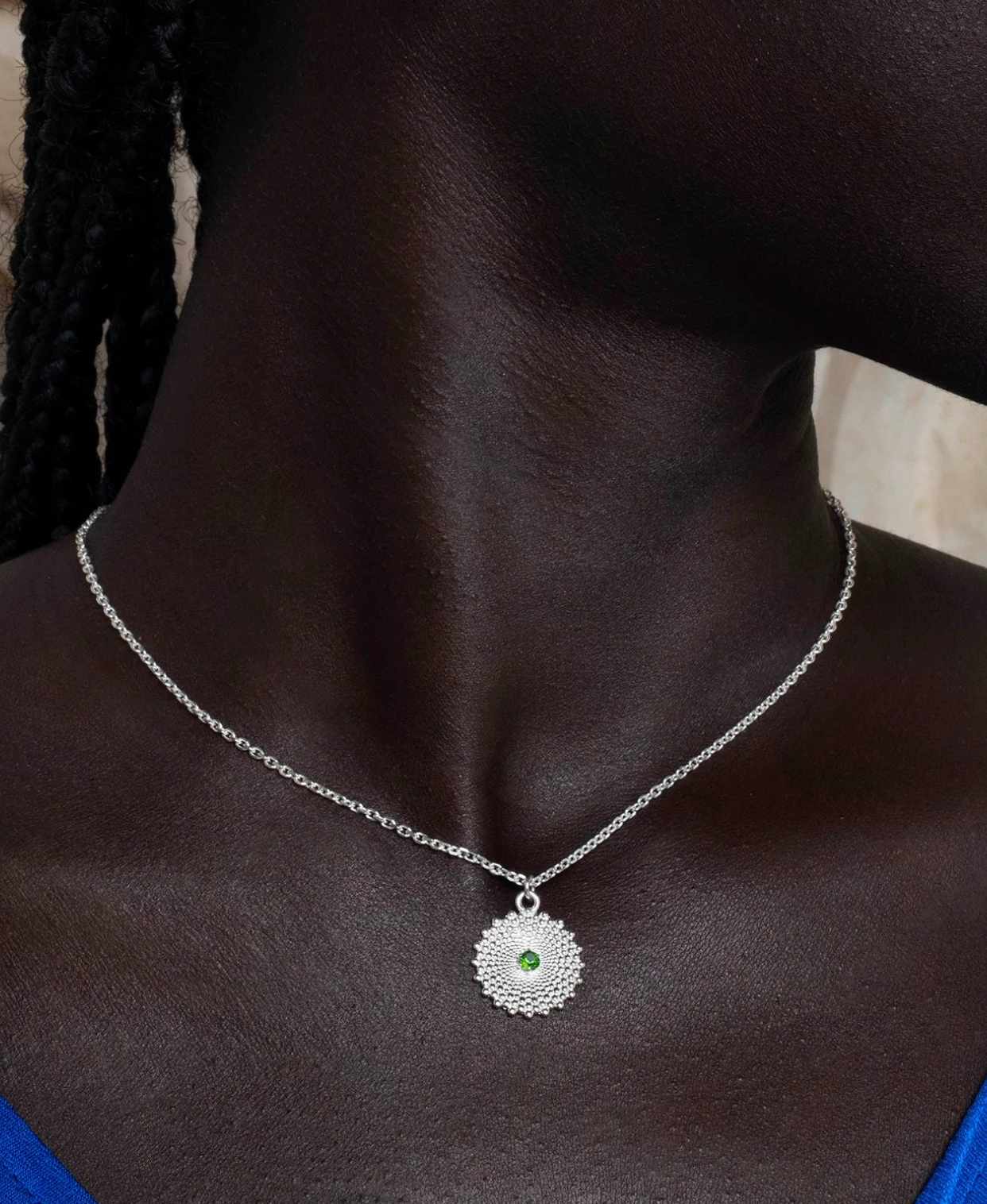 Zoe & Morgan | Helios Necklace - Sterling Silver With Chrome Diopside - Image 3