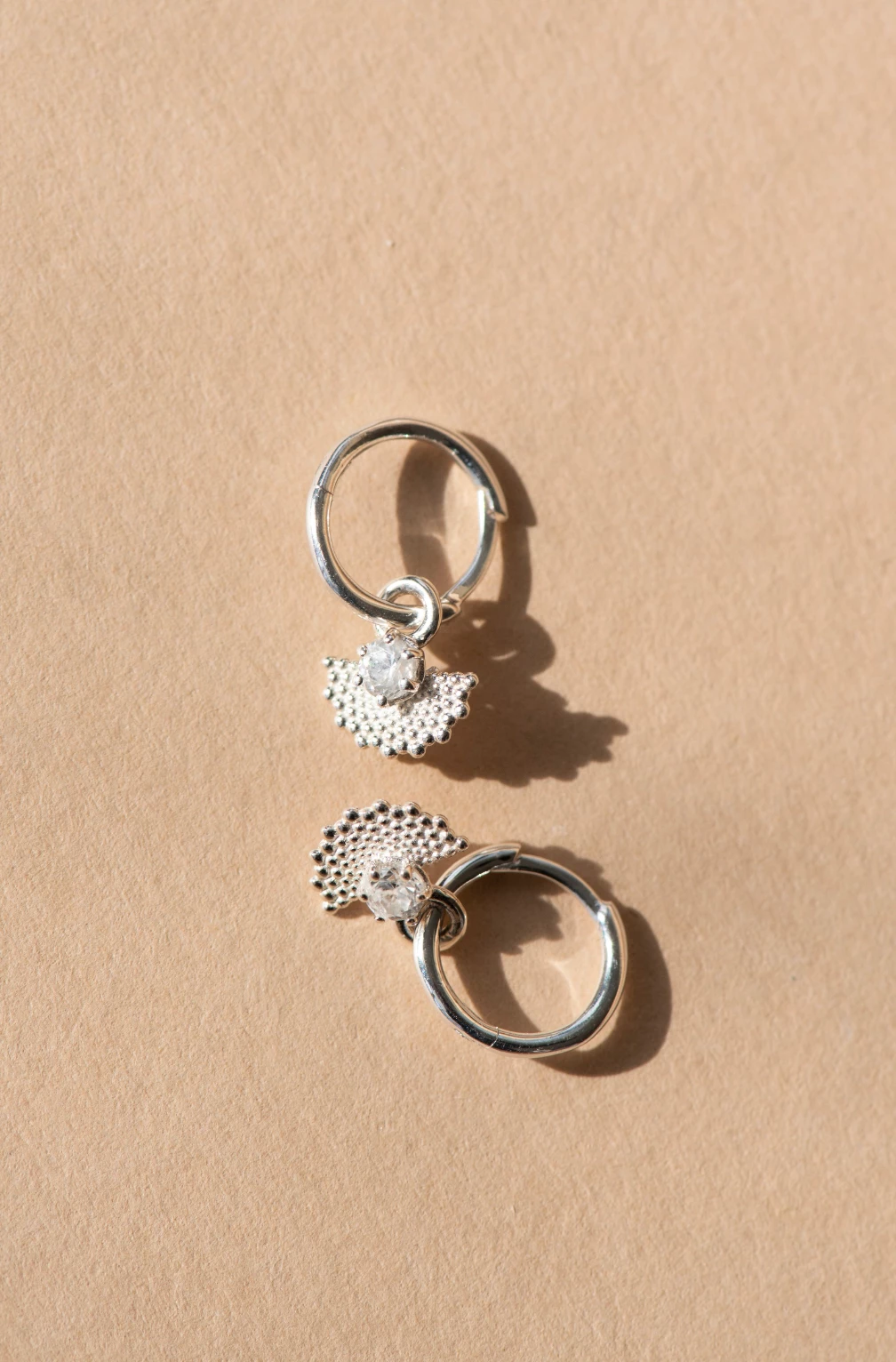 Zoe & Morgan | Eos Earrings - Sterling Silver With White Zircon - Image 2