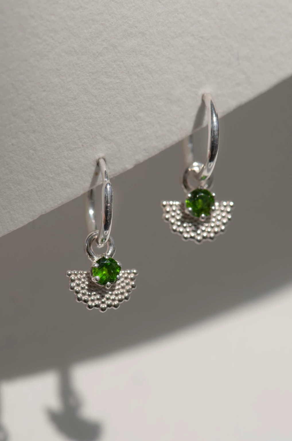 Zoe & Morgan | Eos Earrings - Sterling Silver With Chrome Diopside - Image 2