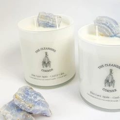 The Cleansing Corner | Agate Blue Lace Candle - Snow Fairy