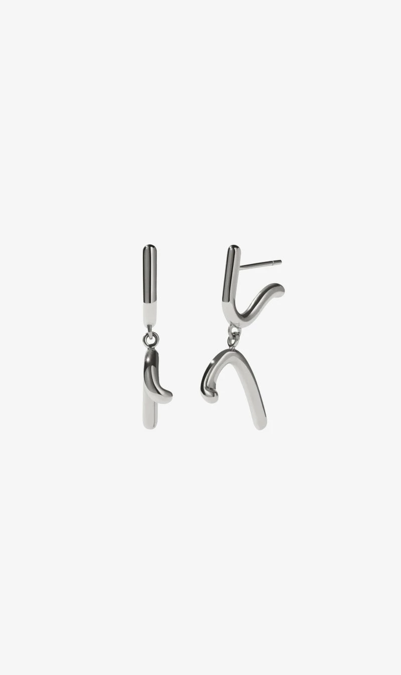 Meadowlark | Sculpture Drop Earrings - Silver