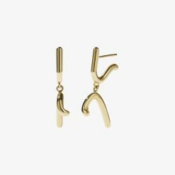 Meadowlark | Sculpture Drop Earrings - Gold Plated