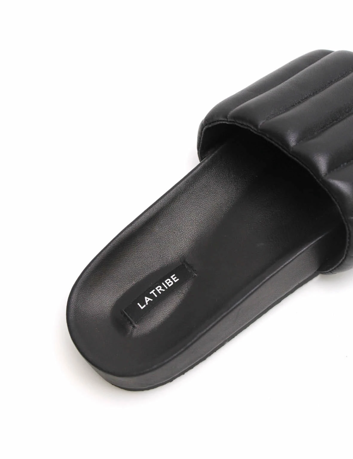 La Tribe | Tube Leather Slide - Black - Image 7
