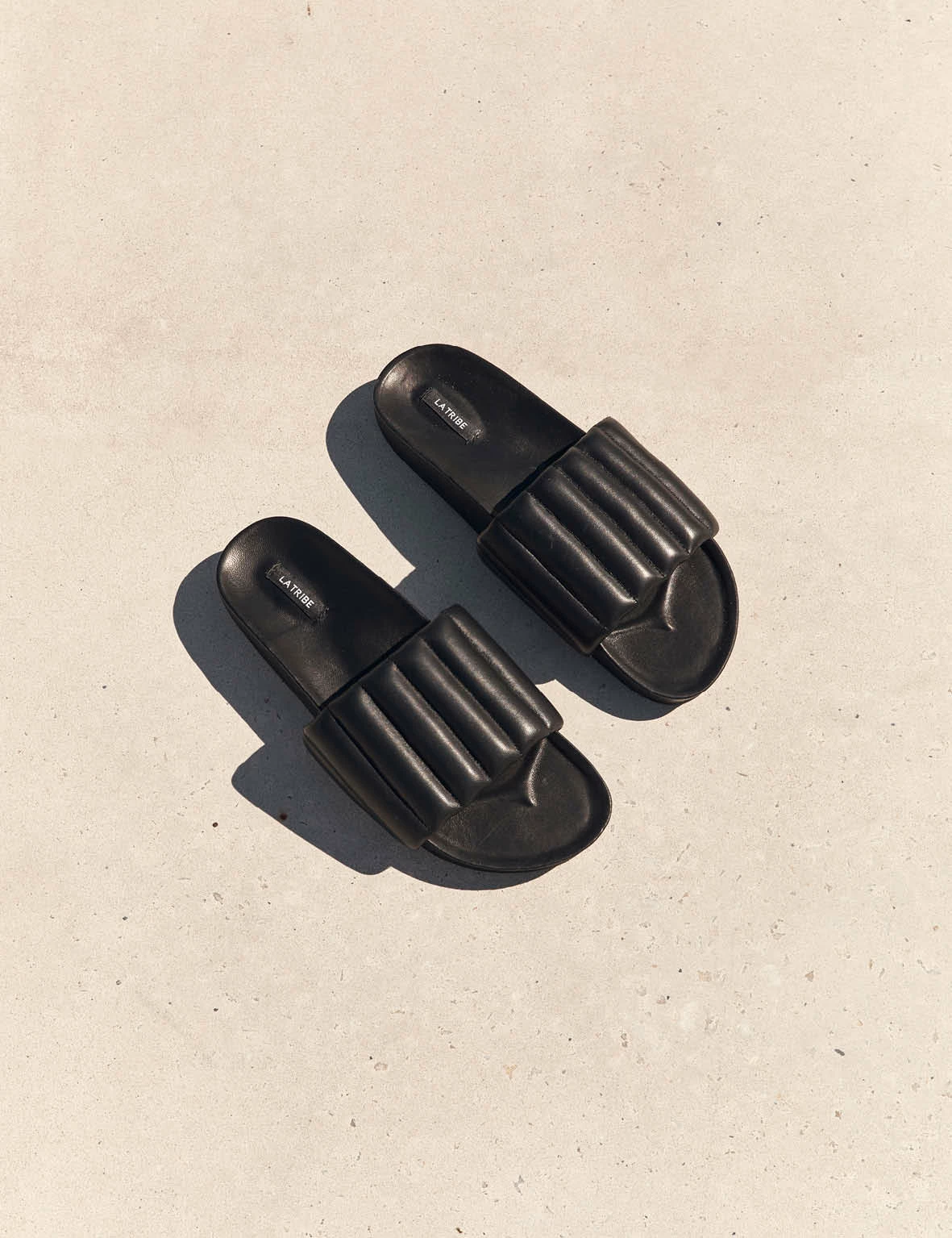 La Tribe | Tube Leather Slide - Black - Image 5