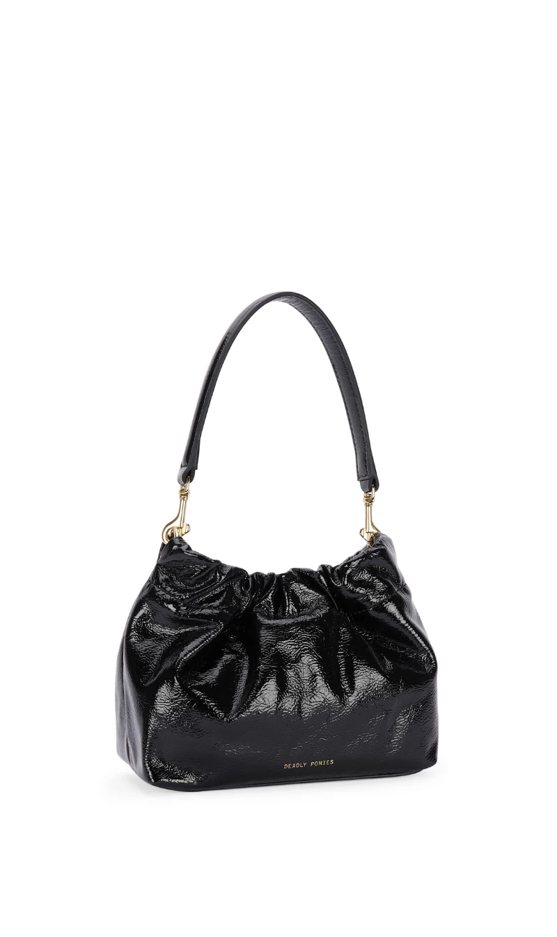 Deadly Ponies | Mr Cinch Mini Patent - Black - Image 4